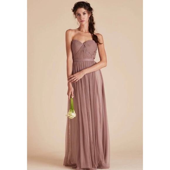 NWT Birdy Grey Size Small Christina Dress Sandy Mauve Pink Convertible Tulle - Picture 1 of 16